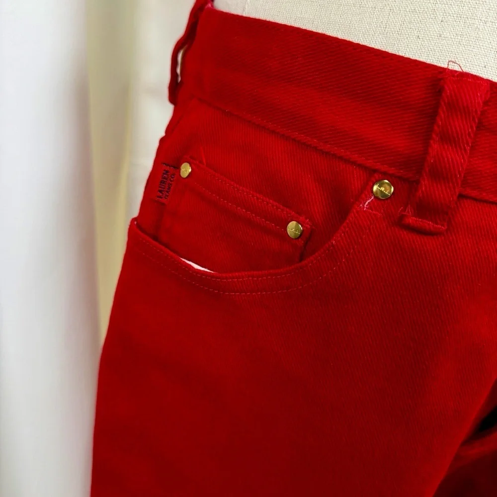 Lauren Ralph Lauren - Lauren Jeans Co. Bright Red Straight Leg Jeans Vintage 8P